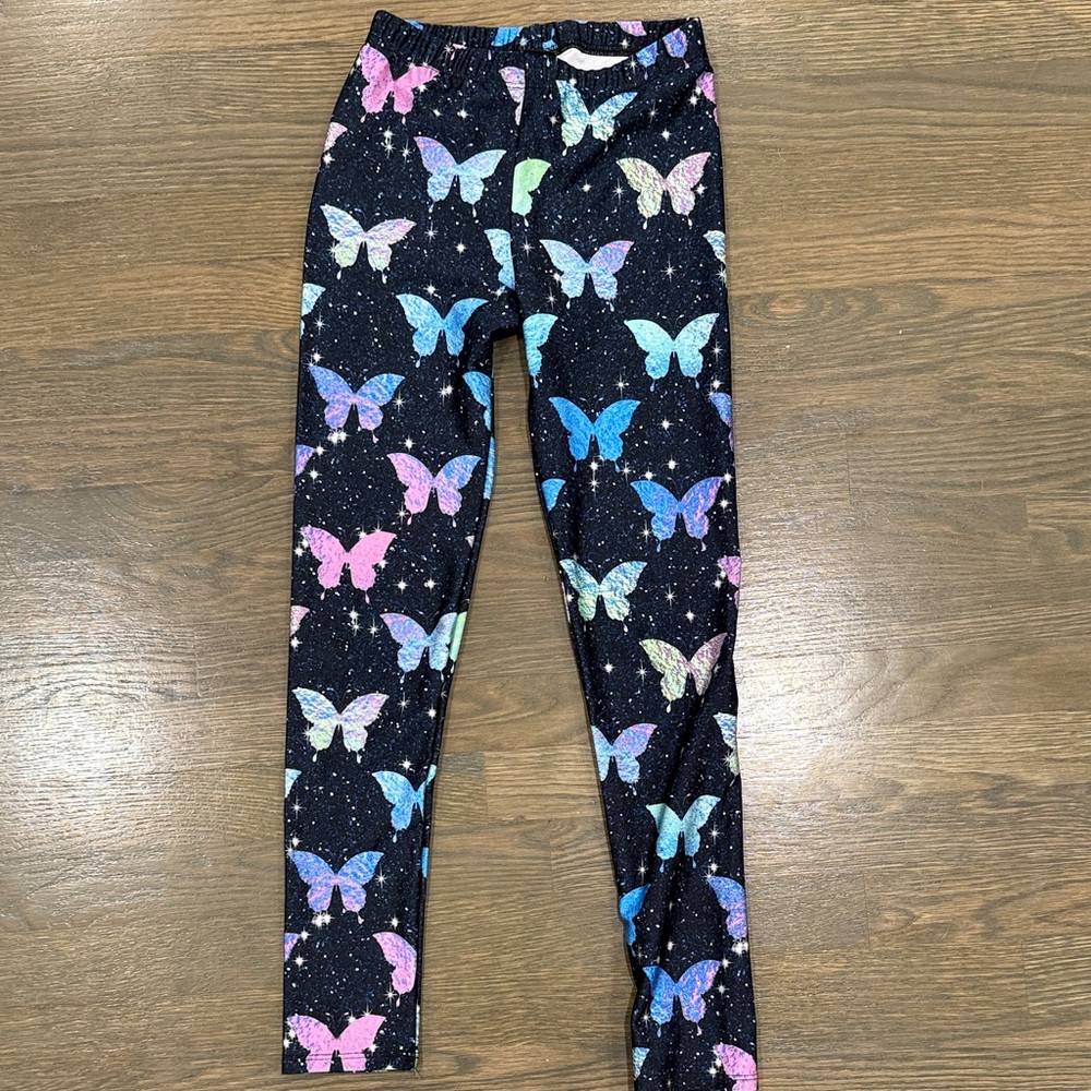 Pixielane Butterfly Print Kids Leggings